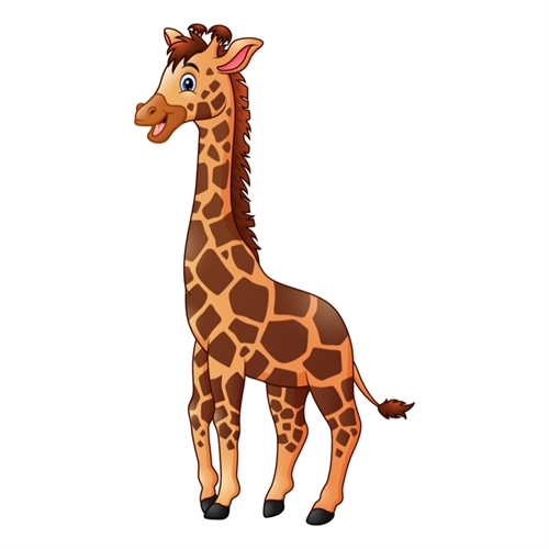 Jungle Safari Tall Giraffe Transparent Sticker
